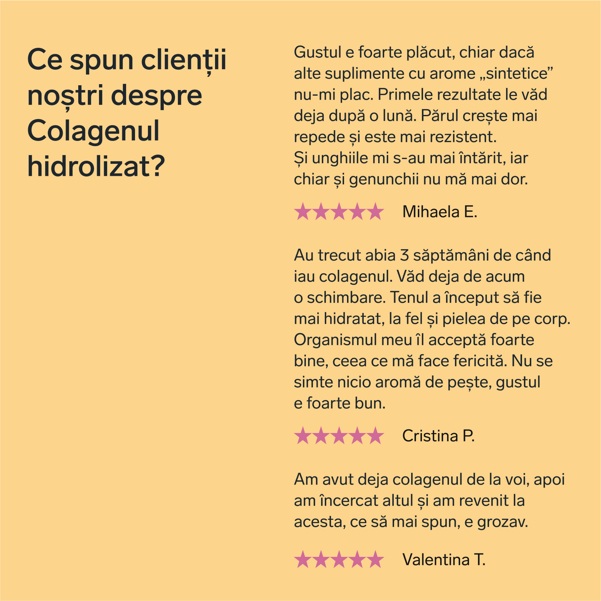 Colagen premium cu acid hialuronic și vitaminele C și E (aromă de mango)