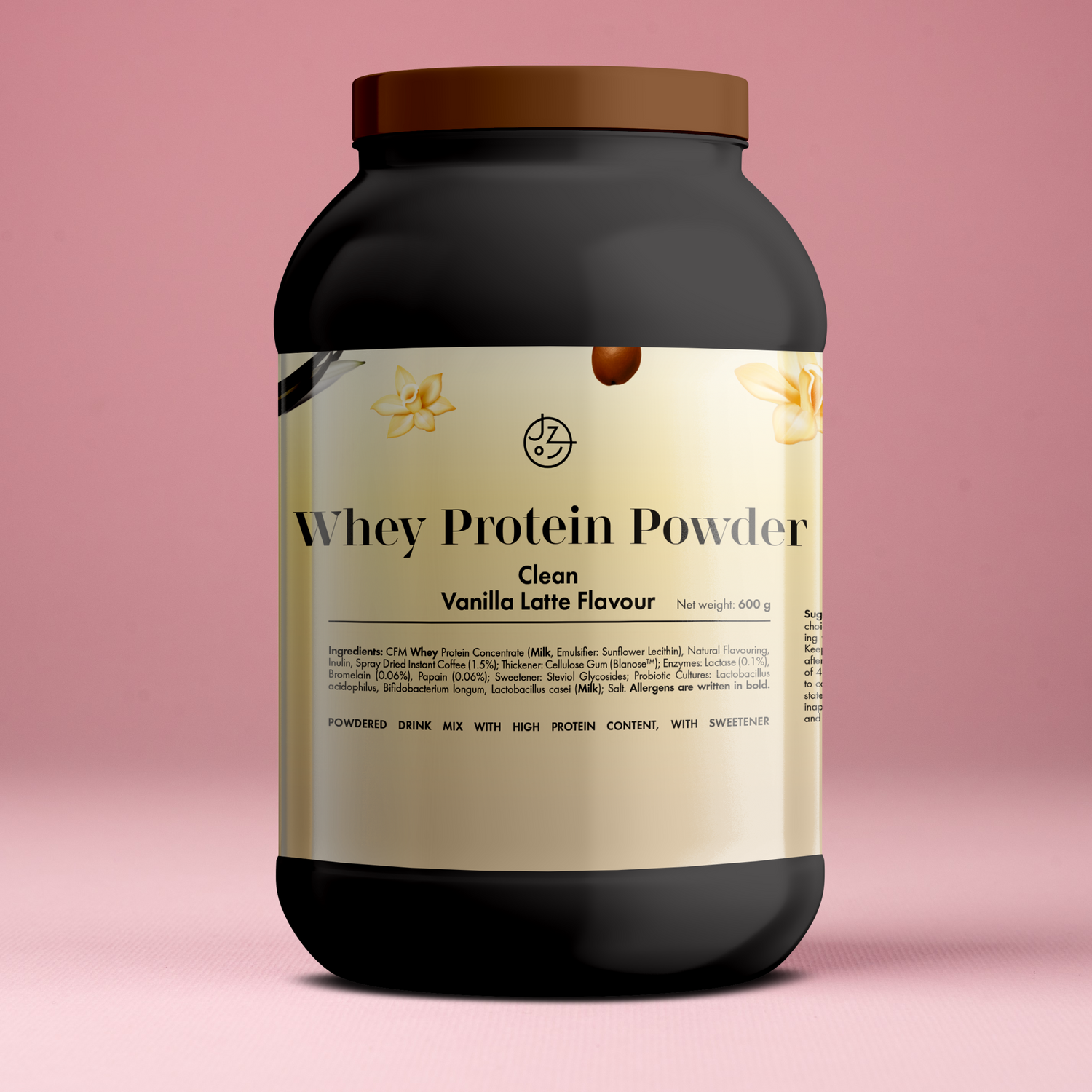 Pudră proteică din zer cu aromă de vanilla latte ☕