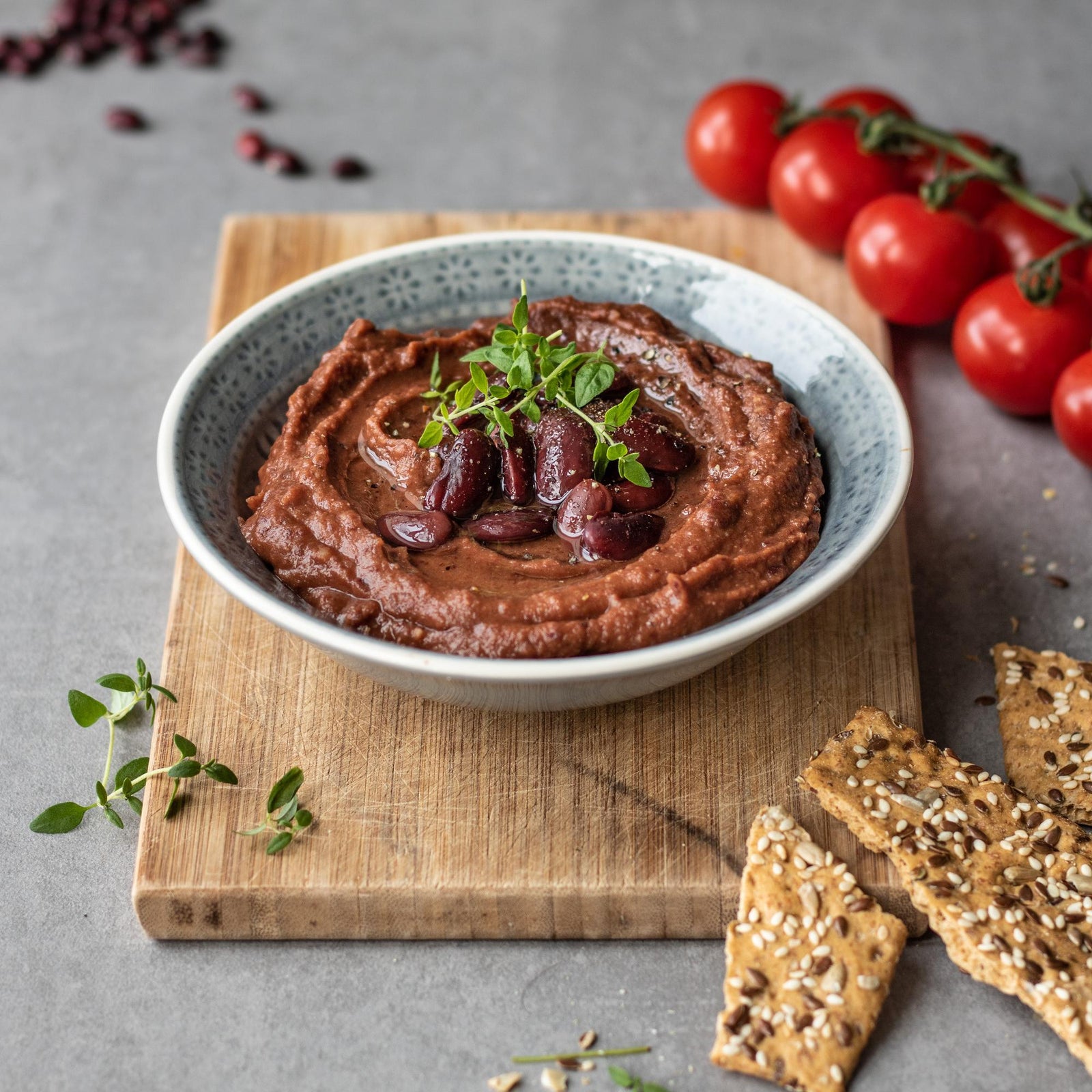 Pastă de fasole cu chilli și roșii uscate