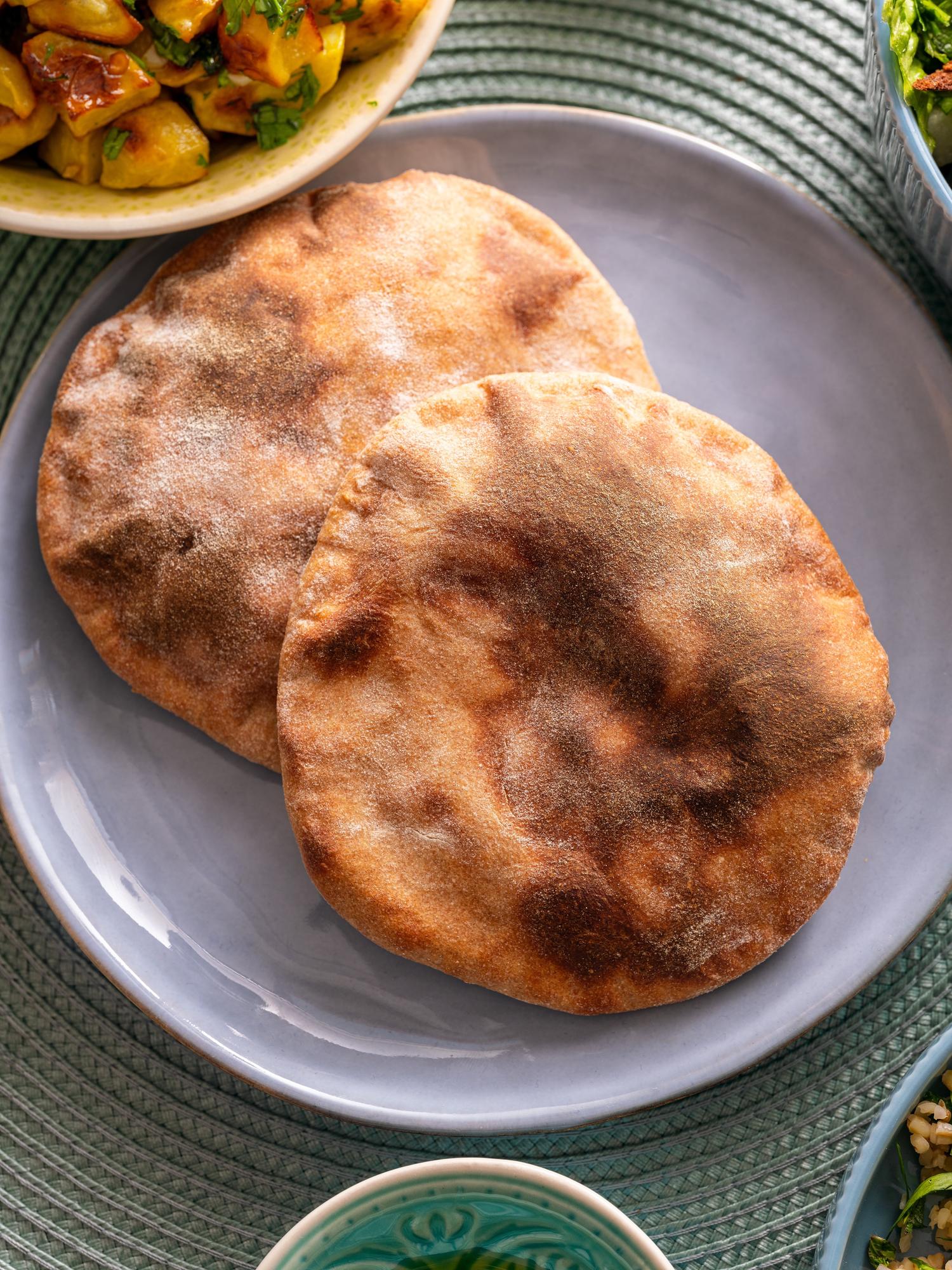 Pâine pita integrală de casă