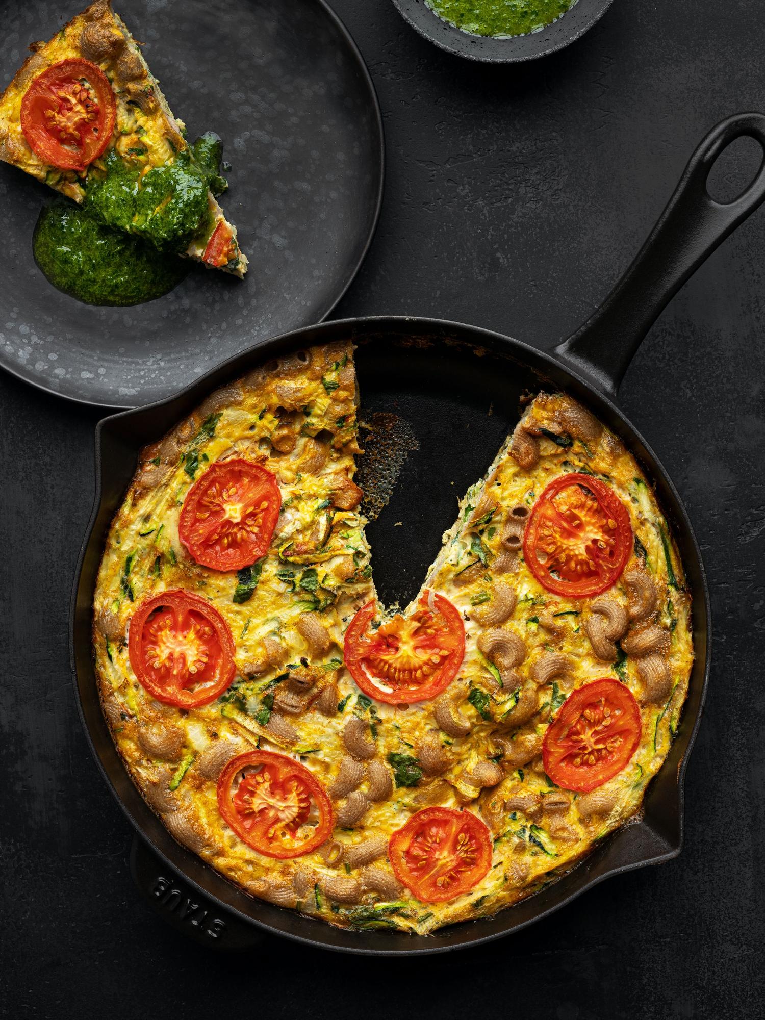 Frittata cu dovlecel și paste