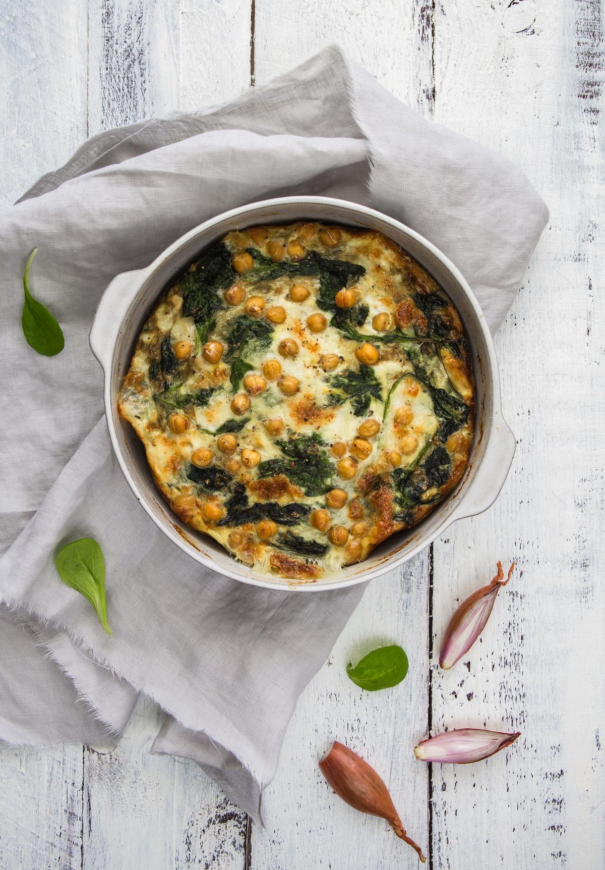 Ouă gratinate cu spanac