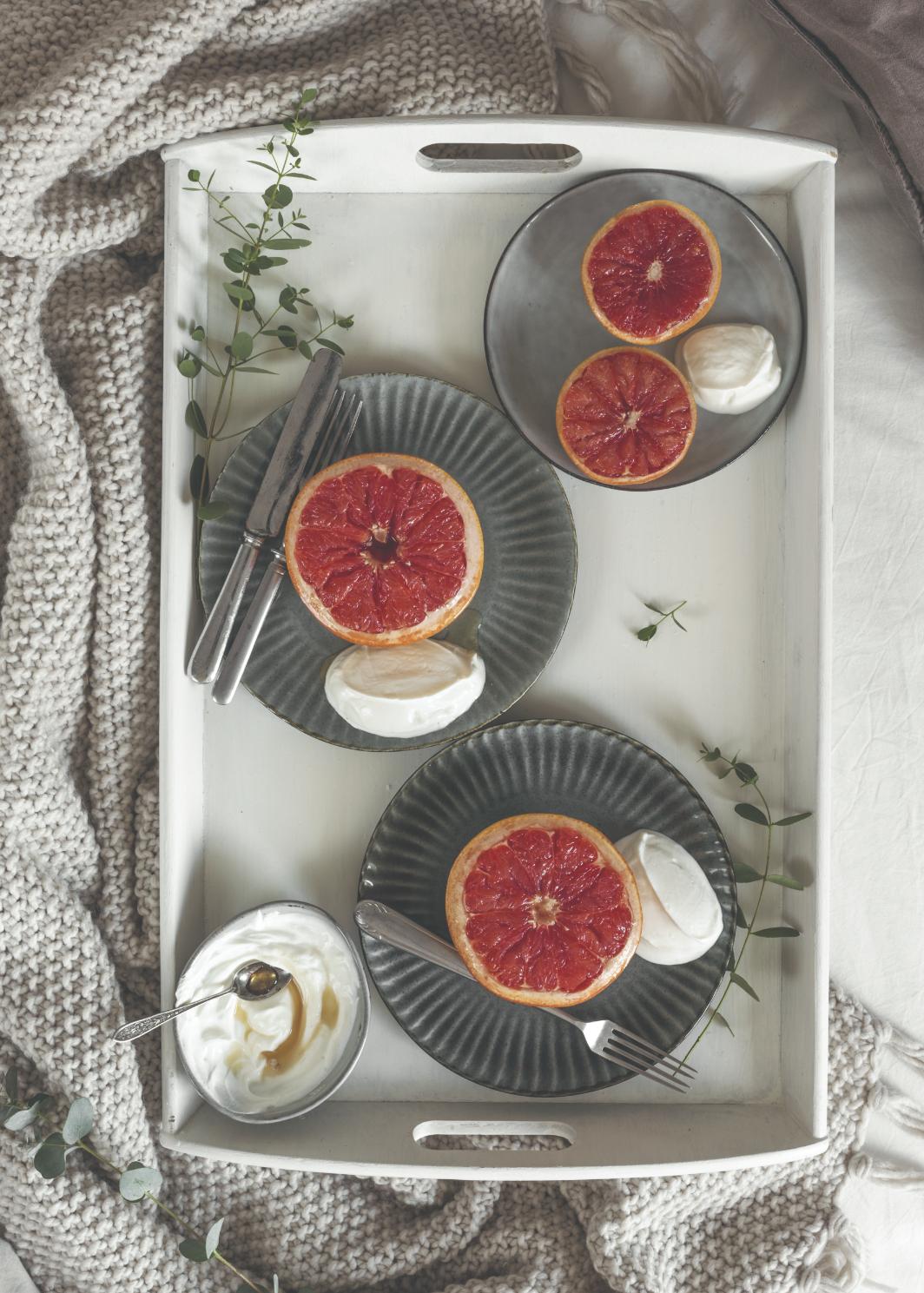 Grapefruit copt cu ricotta