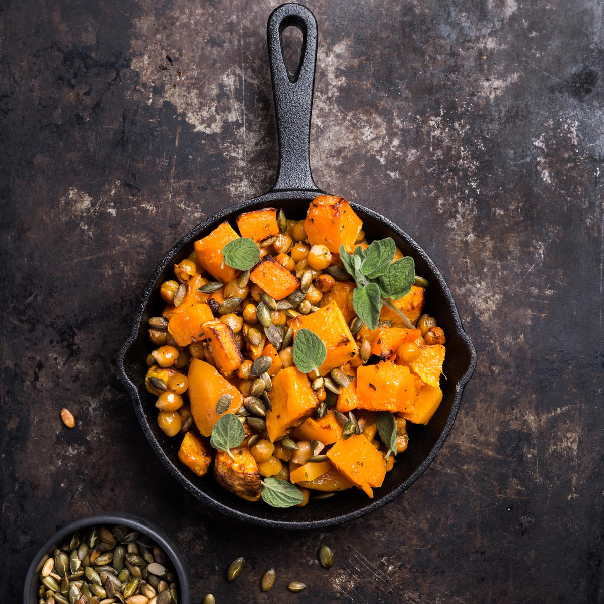 Dovleac copt cu năut