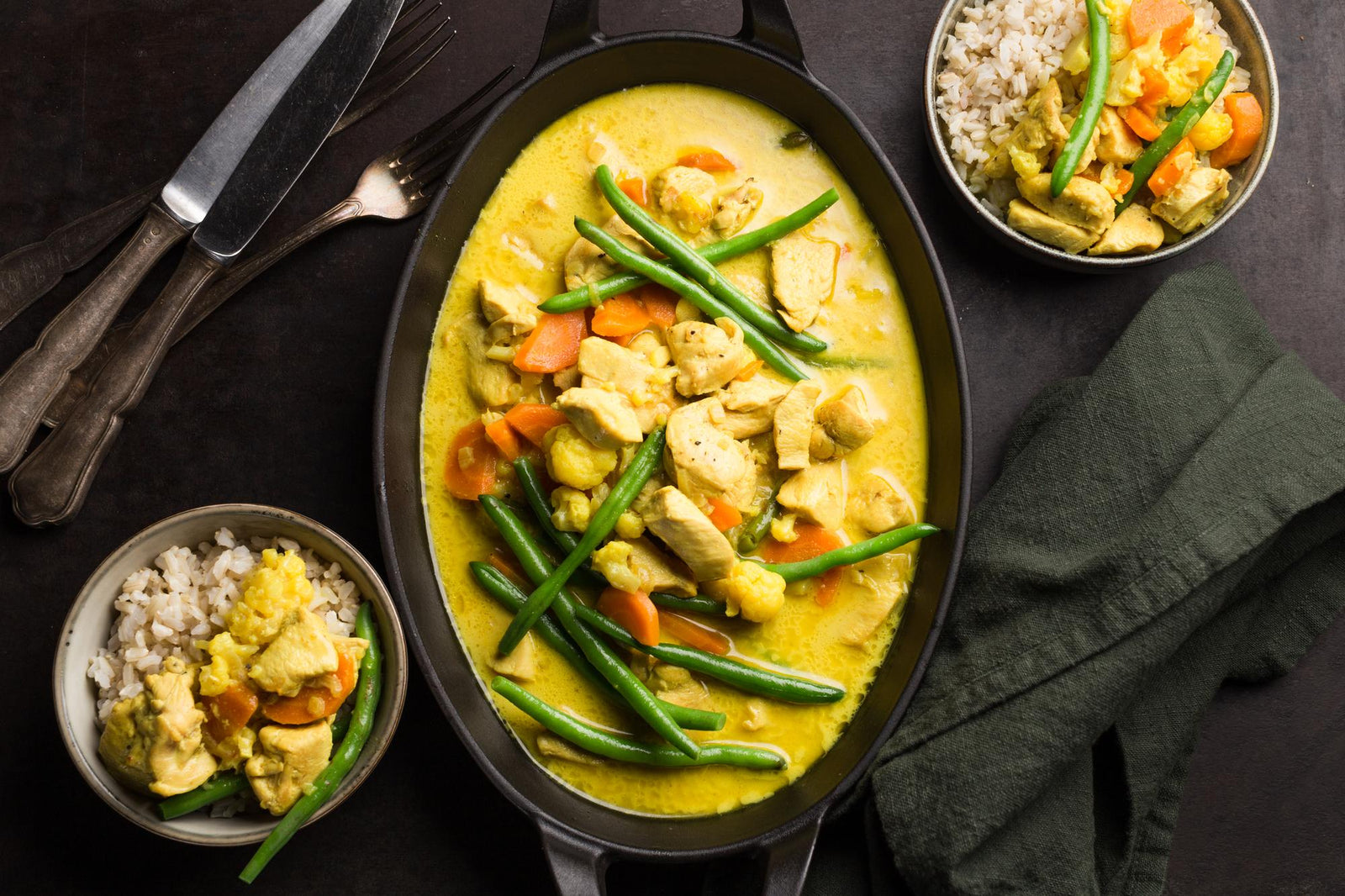 Pui cu turmeric și lapte de cocos