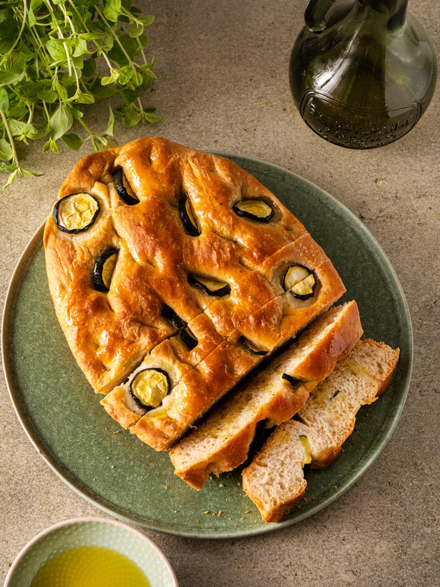 Focaccia italiană cu dovlecel
