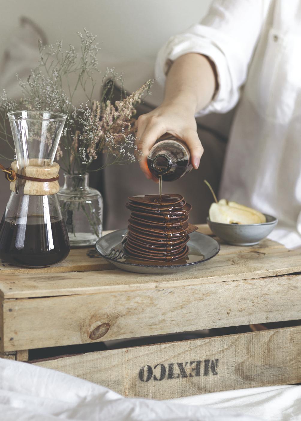 Clătite de cacao din brânză cremă
