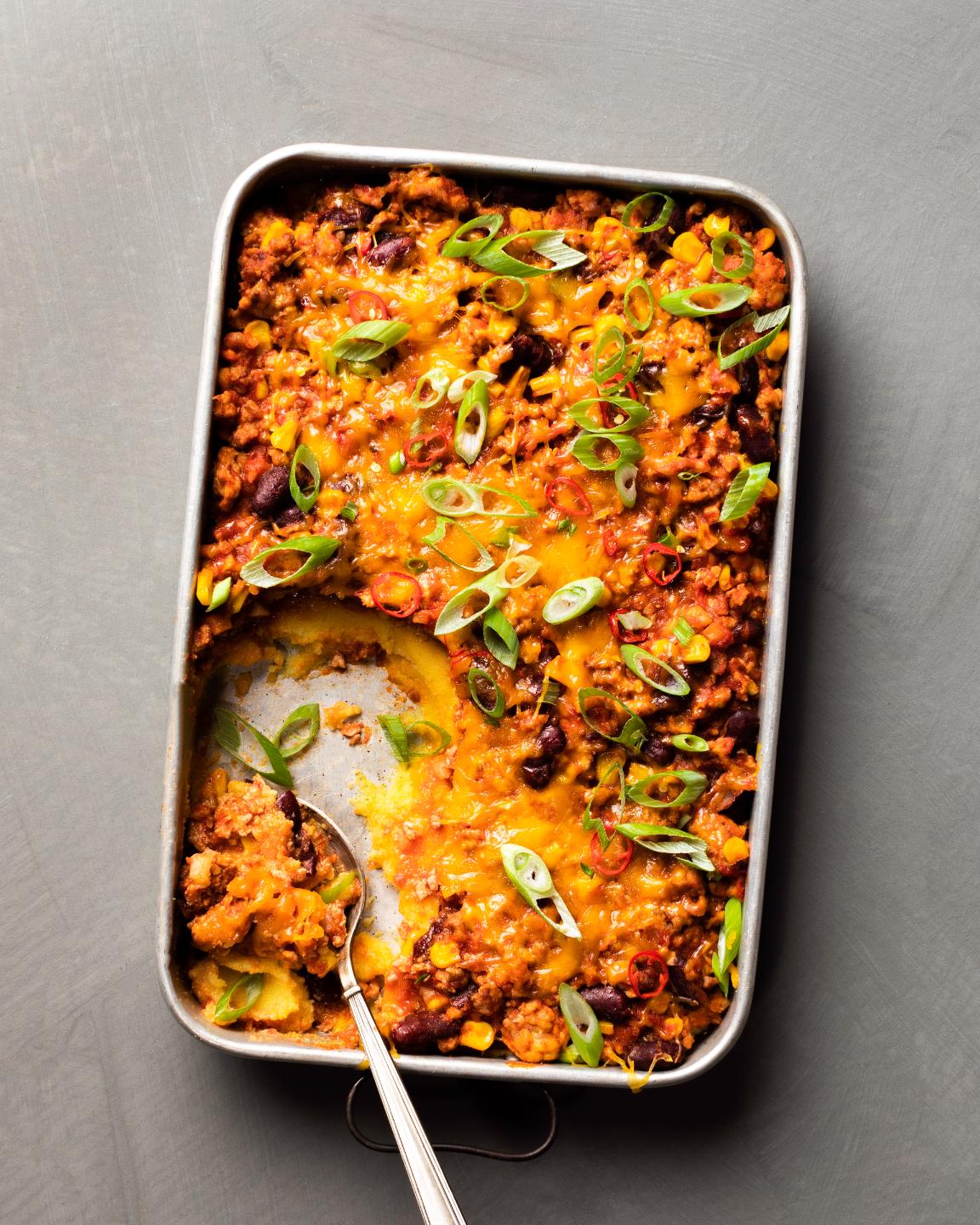 Casserole de curcan cu mămăligă
