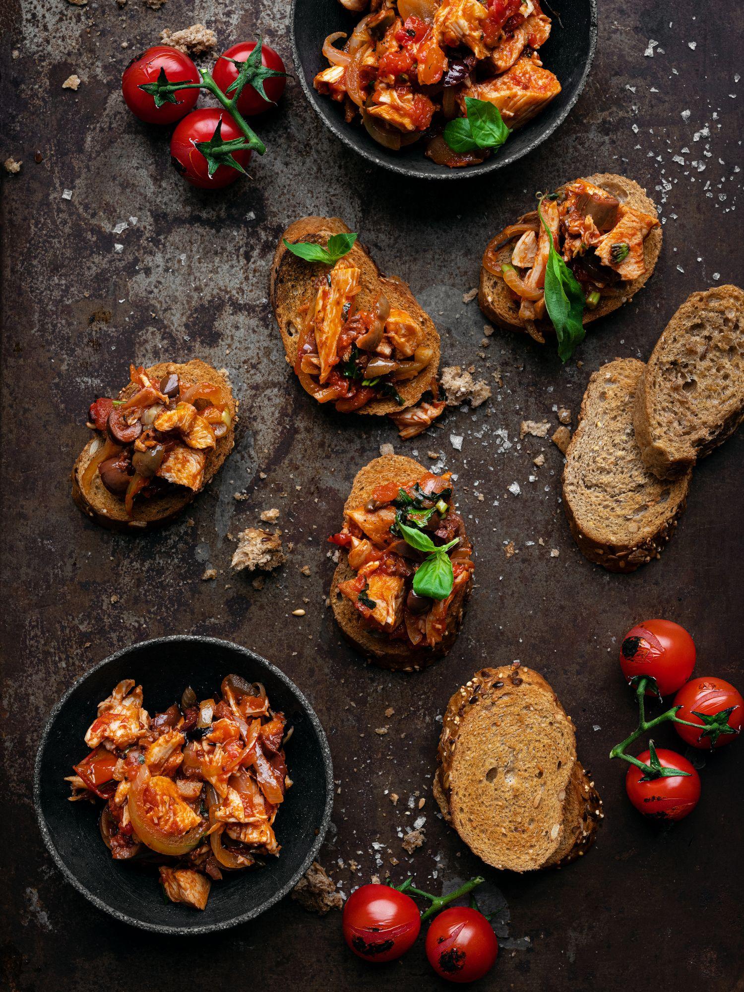 Bruschetta cu pui