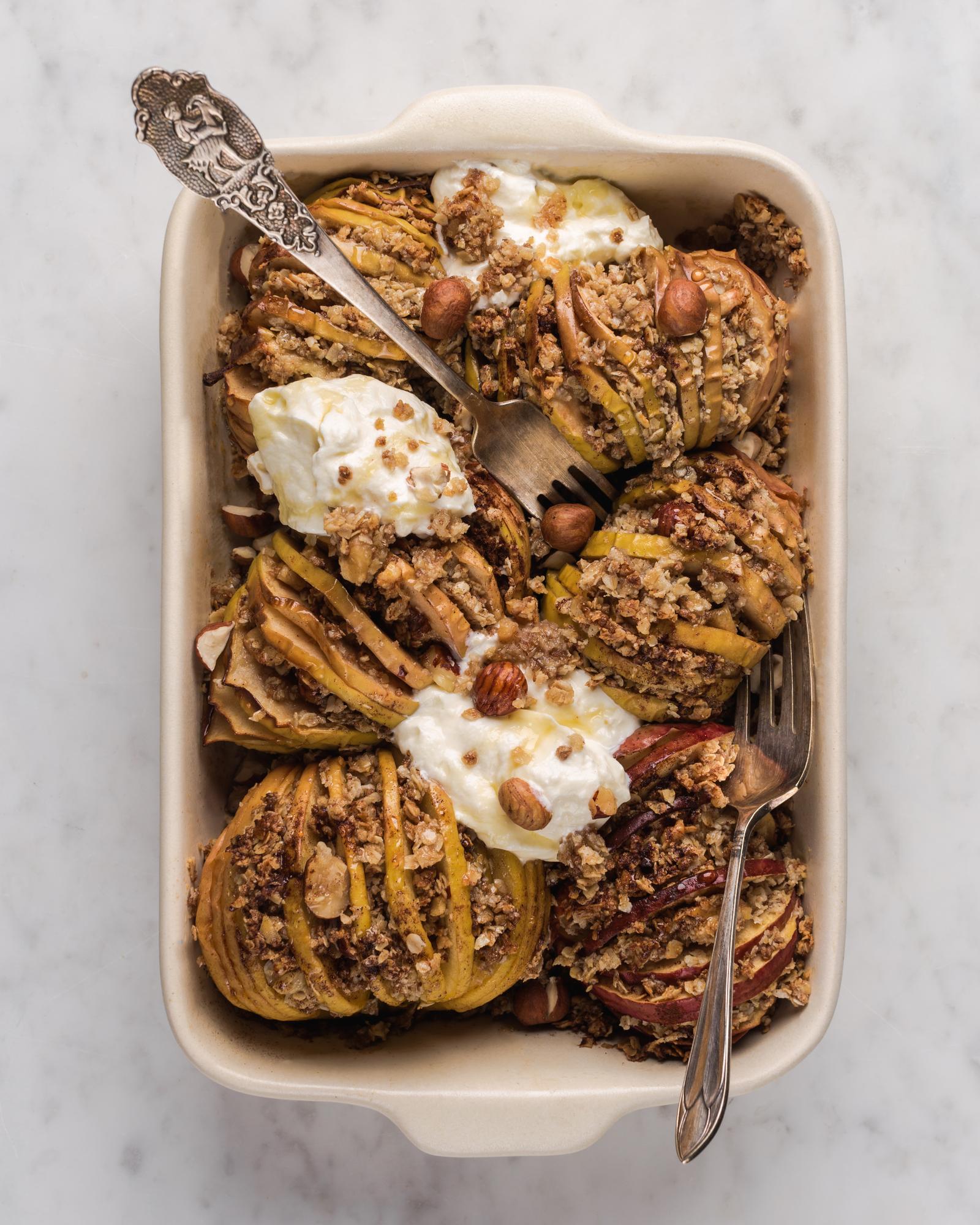 Mere coapte hasselback
