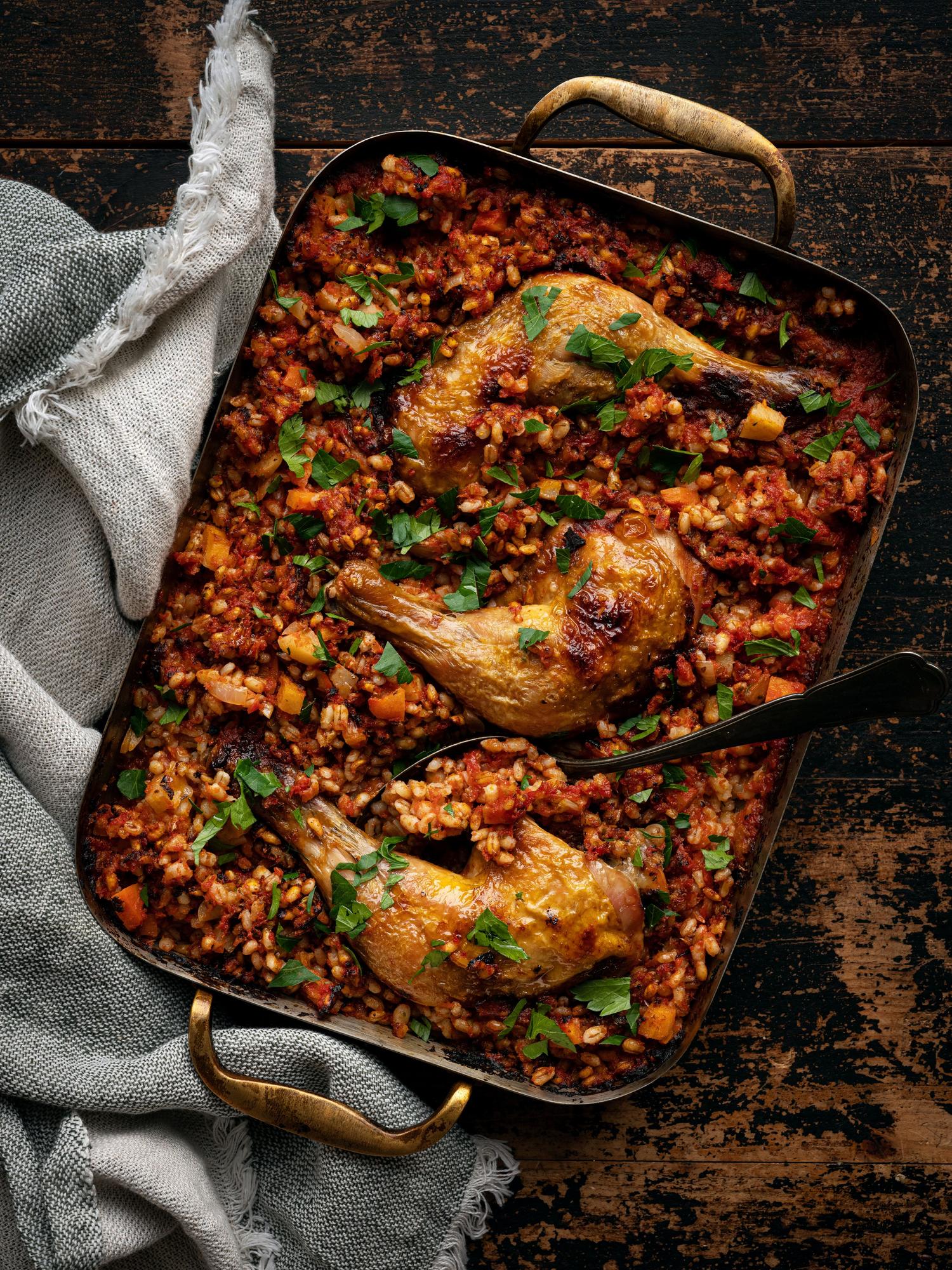 Pilaf din pulpe de pui