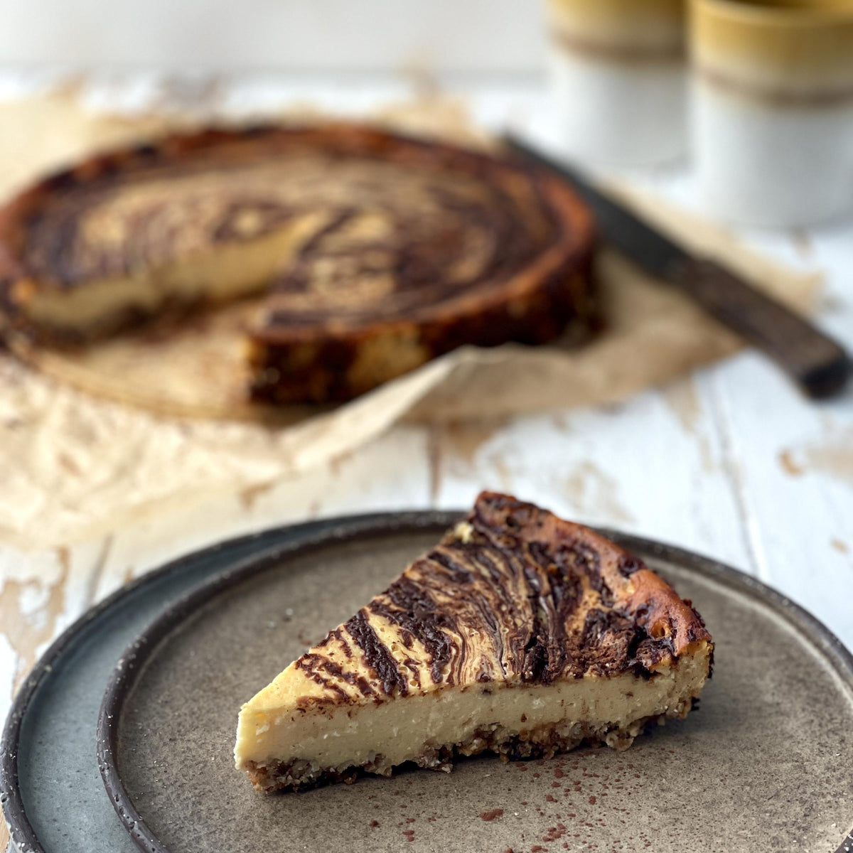 Cheesecake cu brânză de vaci și ciocolată