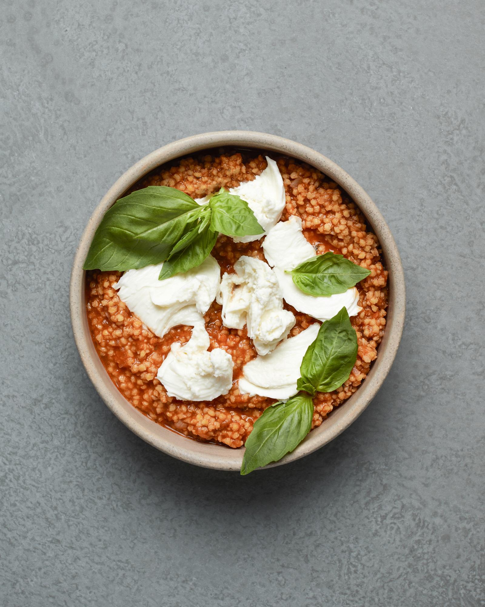 Terci de mei cu roșii și mozzarella