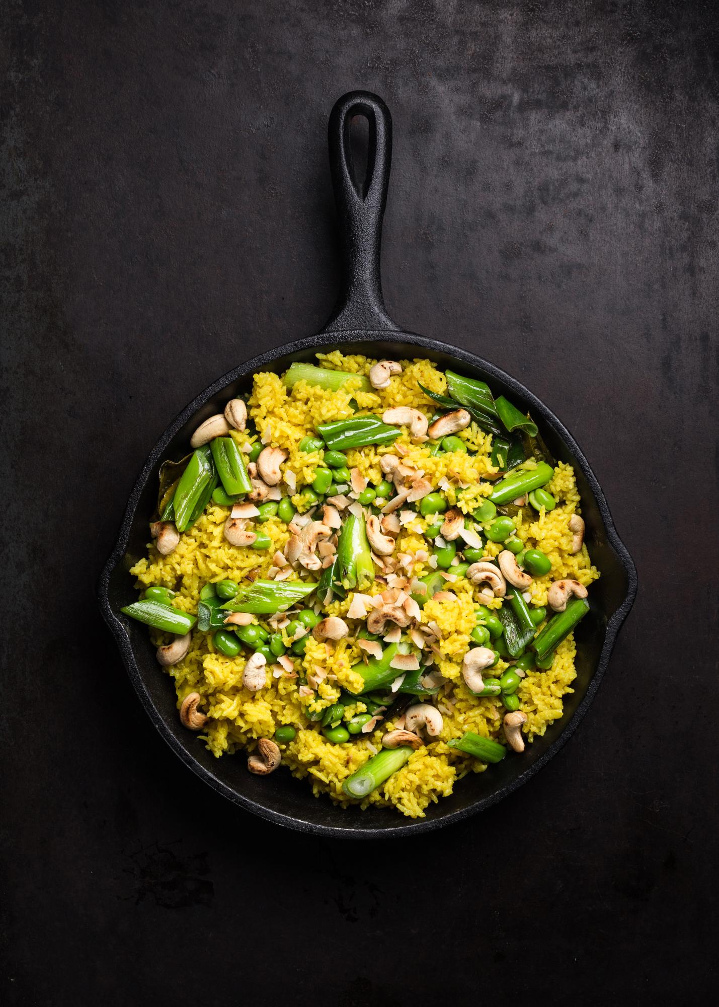 Risotto cu curry și lapte de cocos