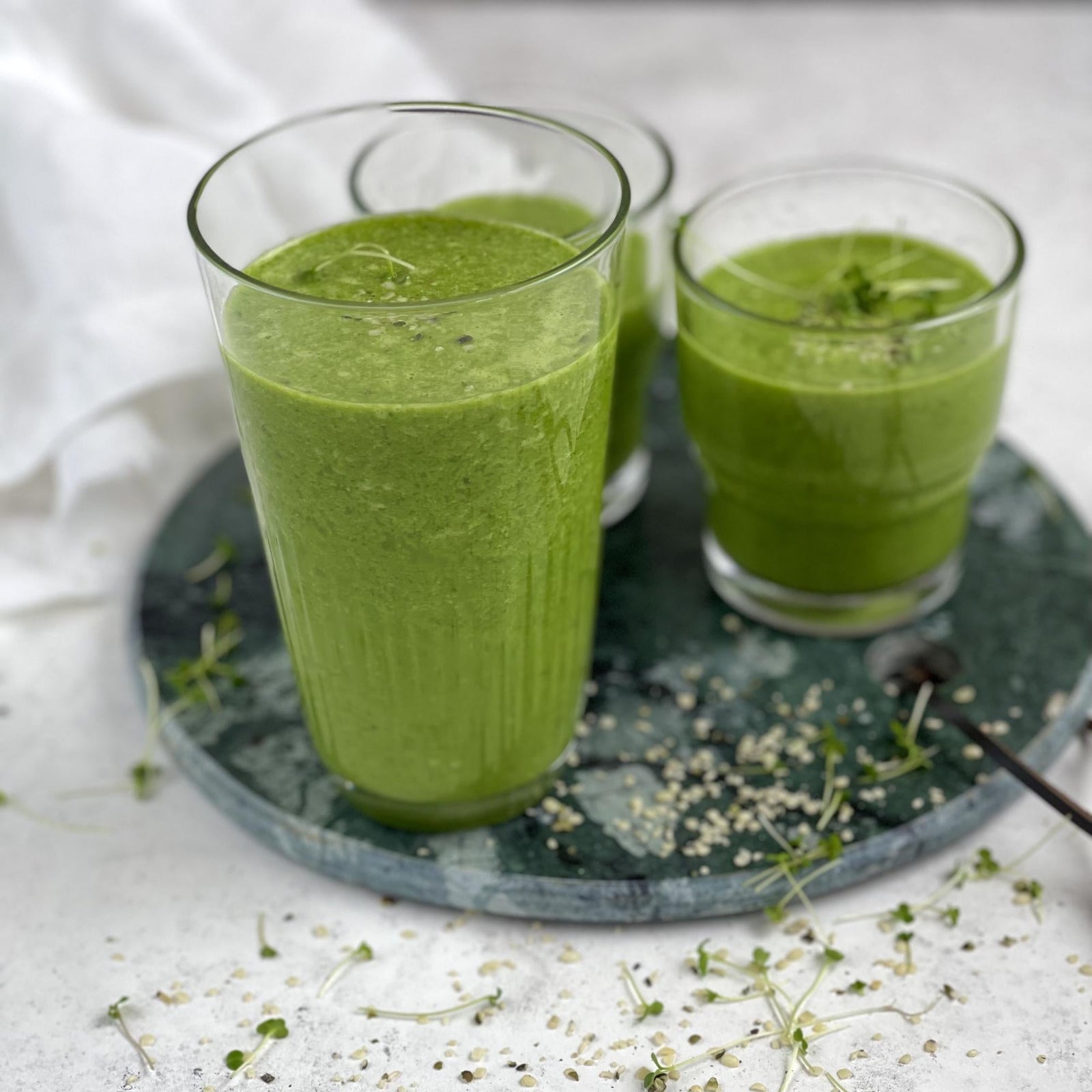 Smoothie de spanac cu semințe de chia