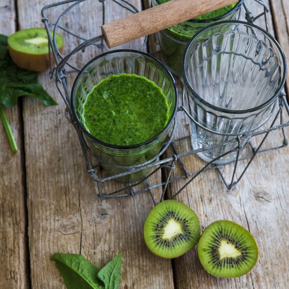 Smoothie de spanac cu kiwi