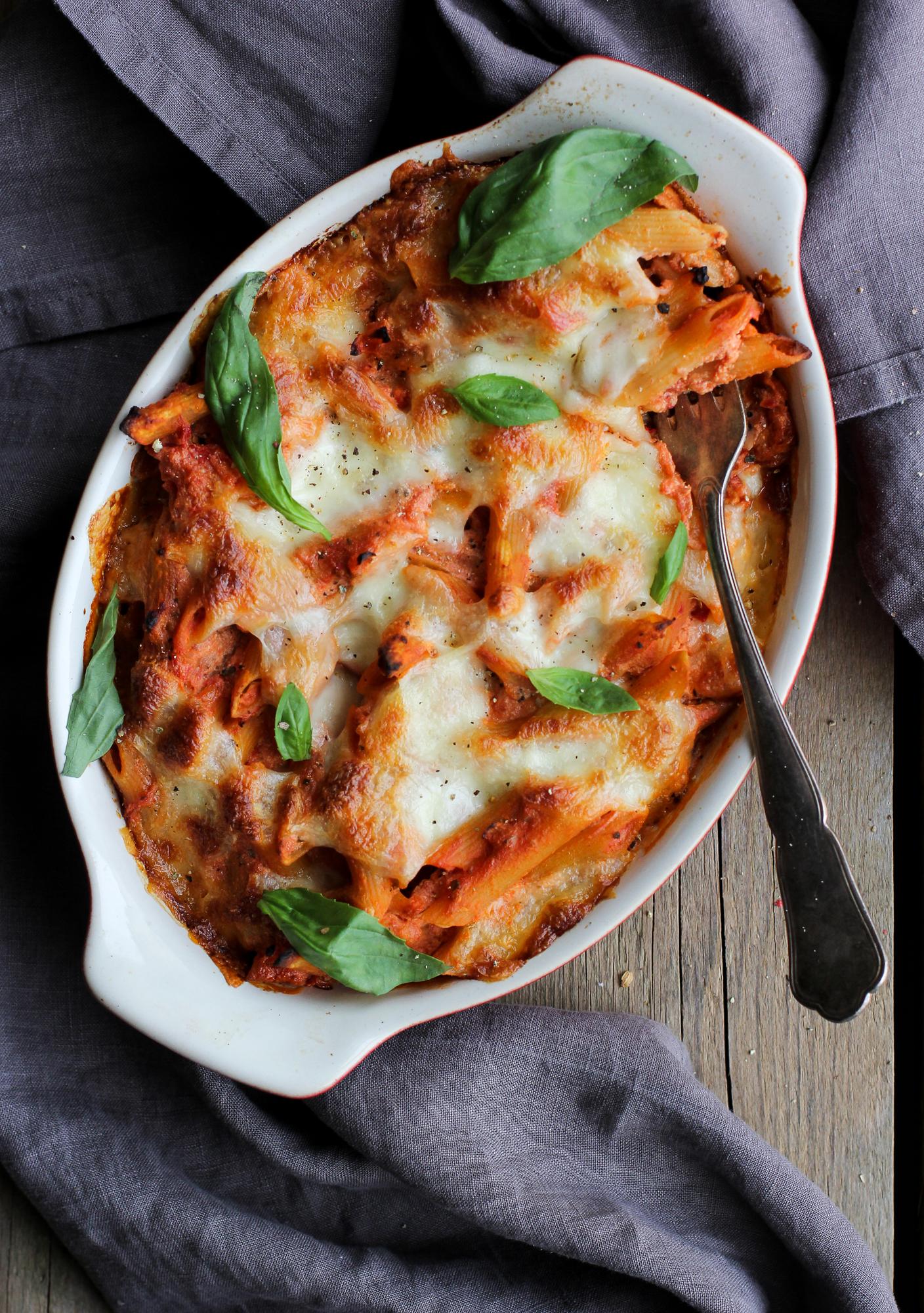 Penne cu ricotta la cuptor