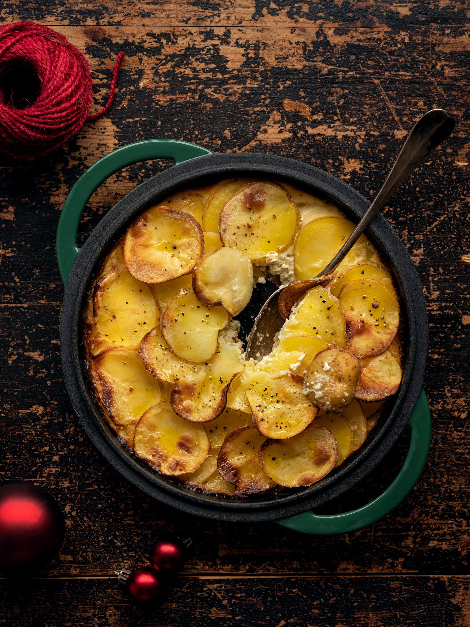 Cartofi gratinat cu smântână