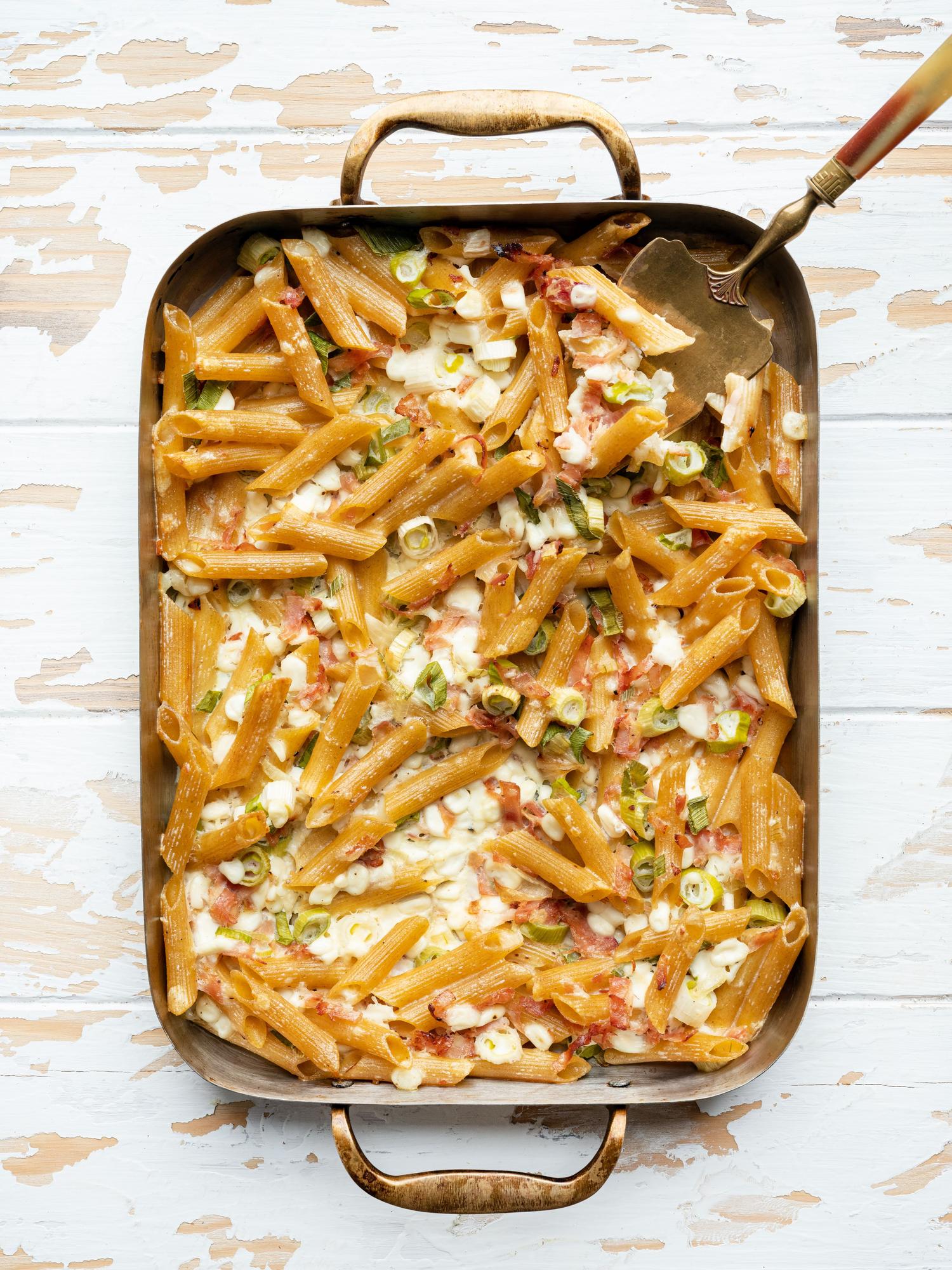 Paste gratinate cu brânză cottage