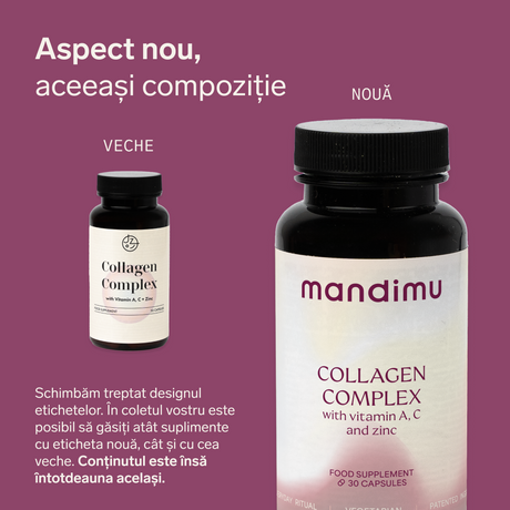 Complex de colagen cu vitaminele A + C și zinc (vegetarian)