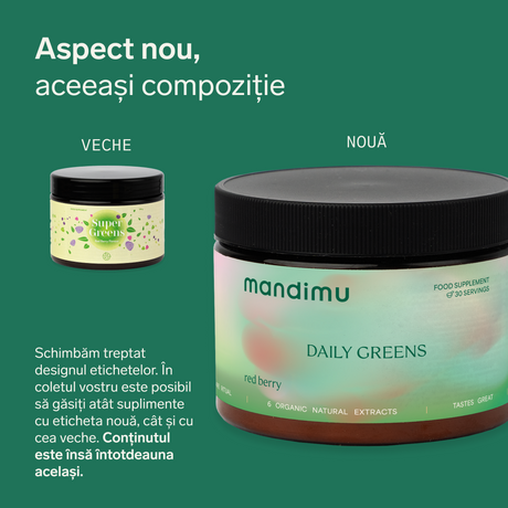 Daily Greens cu aromă de fructe de pădure