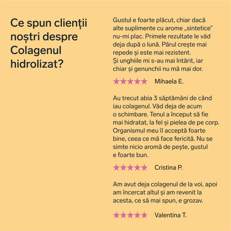 Colagen premium cu acid hialuronic și vitaminele C și E (aromă de mango)