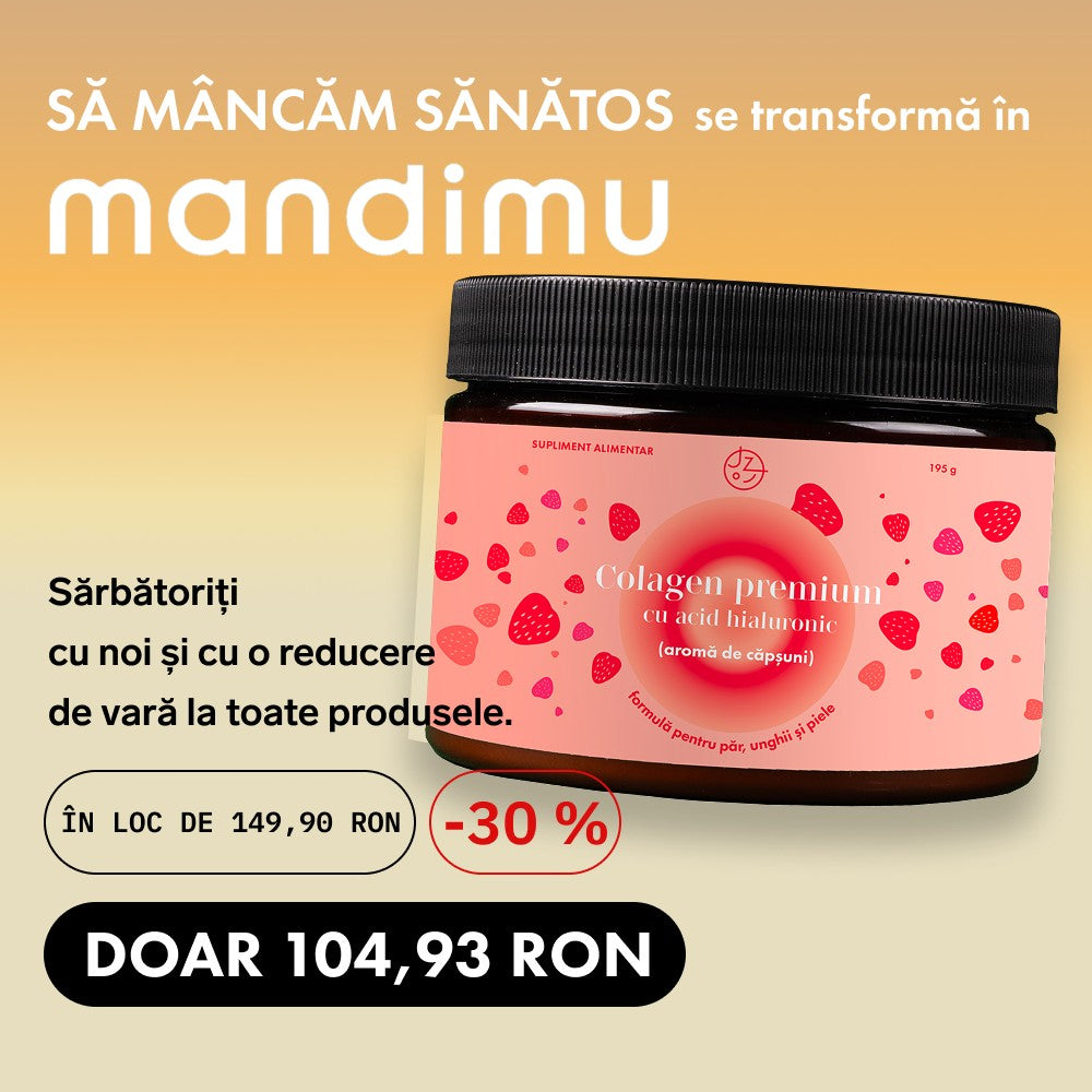Colagen premium cu acid hialuronic, vitamina C și 8 substanțe pentru păr, ten și unghii frumoase (aromă de căpșuni) 🍓