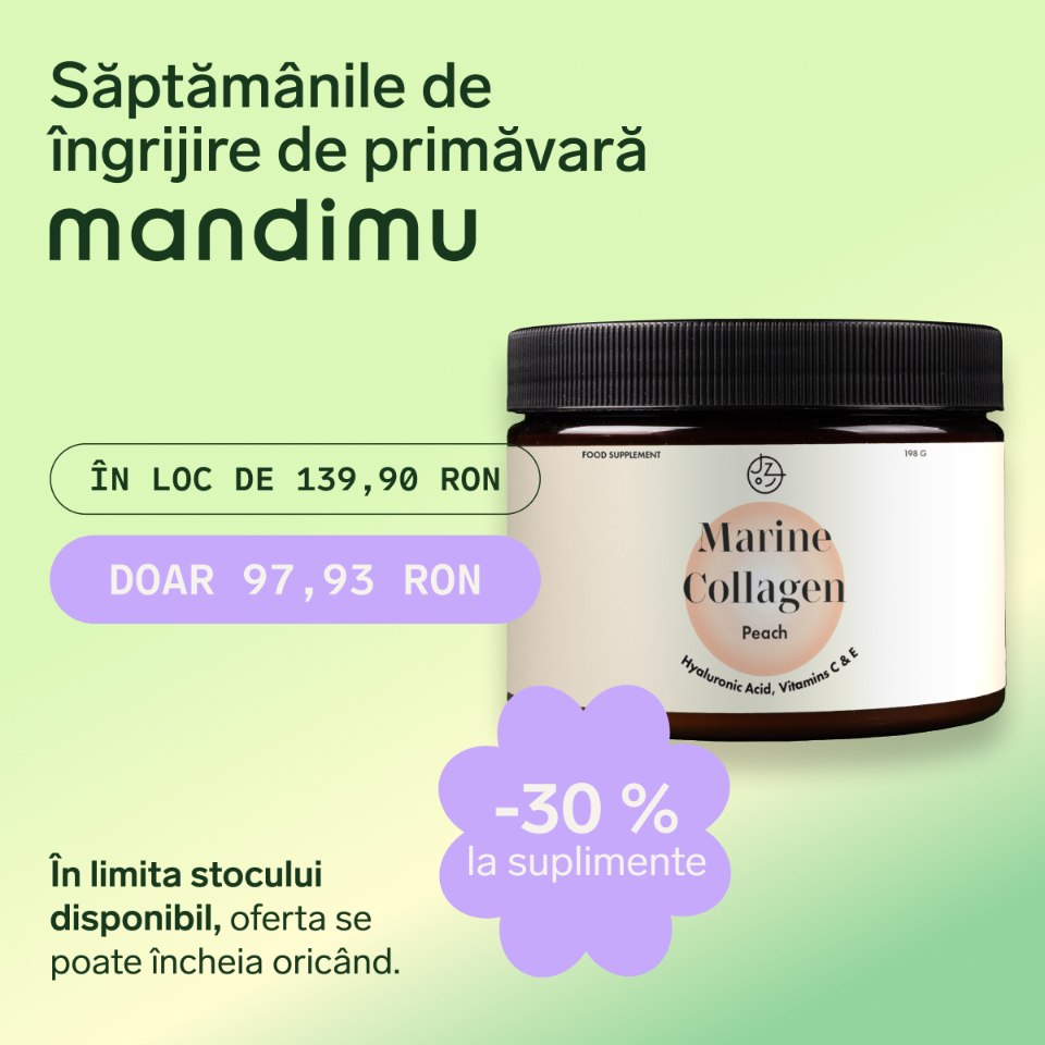 Colagen premium cu acid hialuronic și vitaminele C și E (aromă de piersică)