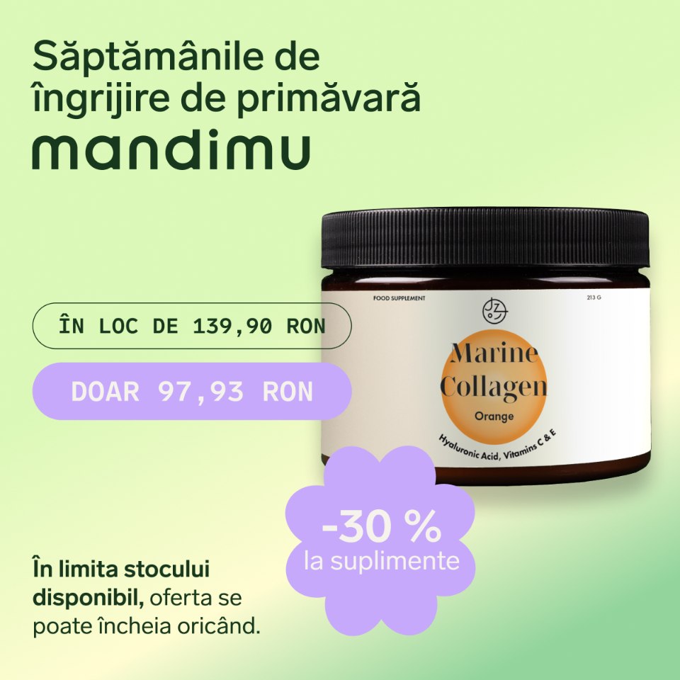 Colagen premium cu acid hialuronic și vitaminele C și E (aromă de portocală)