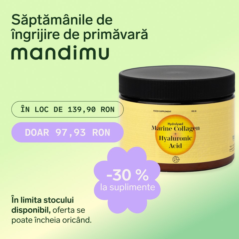 Colagen premium cu acid hialuronic și vitaminele C și E (aromă de mango)