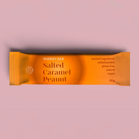 Set de 4 batoane energizante – Ciocolată cu caramel, Afină cremoasă, Deliciu de migdale, Caramel sărat cu arahide 🍫🫐🥜